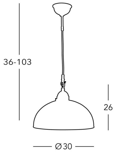 Kolarz 731.30.54 - Luster na lanku NONNA 1xE27/75W/230V