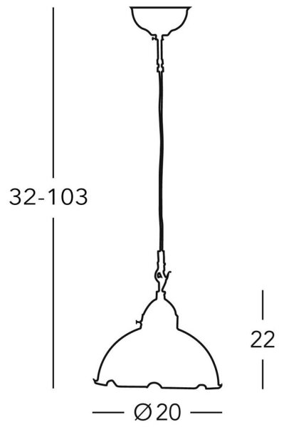 Kolarz 731.30.53 - Luster na lanku NONNA 1xE27/75W/230V