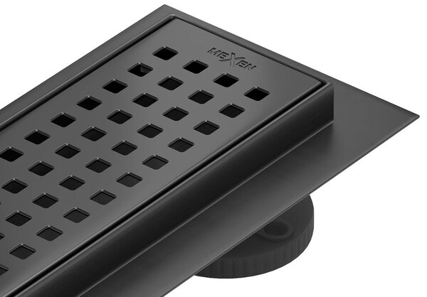 MAXMAX Sprchový žľab maxmax SQUARES BLACK - čierny