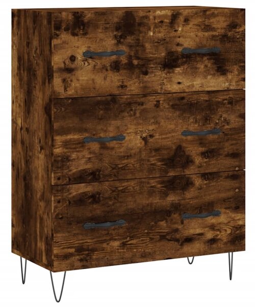 Komoda dymový dub 69,5x34x90 cm kompozitné drevo