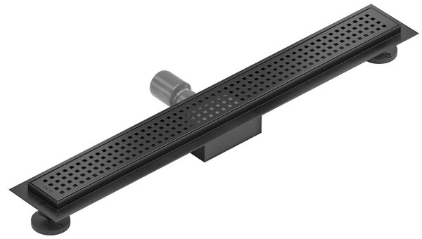 MAXMAX Sprchový žľab maxmax SQUARES BLACK - čierny