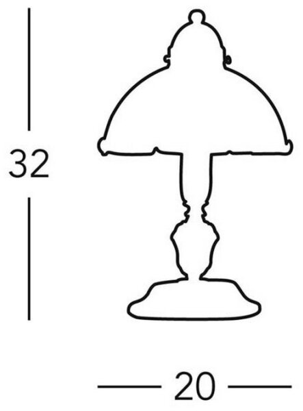 Kolarz 731.73.53 - Stolná lampa NONNA 1xE27/75W/230V
