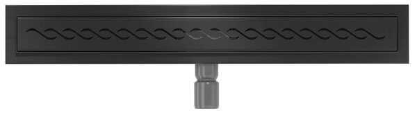 MAXMAX Odtokový sprchovací žľab WAVE BLACK - čierny