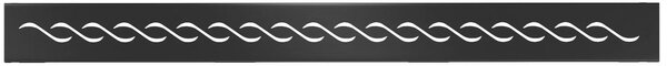 MAXMAX Odtokový sprchovací žľab WAVE BLACK - čierny