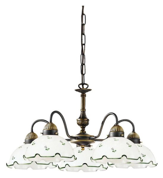 Kolarz 731.85.21 - Luster na reťazi NONNA 5xE27/75W/230V zelená
