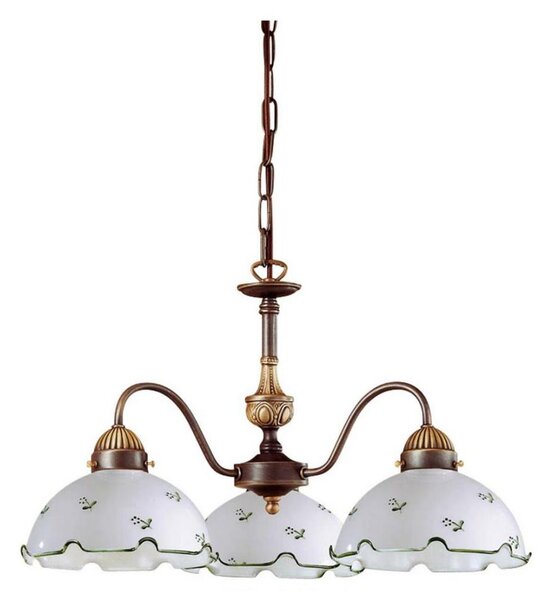 Kolarz 731.83.21 - Luster na reťazi NONNA 3xE27/75W/230V zelená