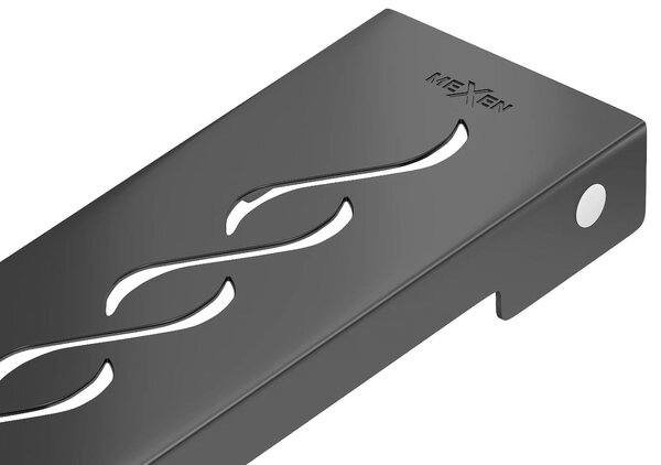 MAXMAX Odtokový sprchovací žľab WAVE BLACK - čierny