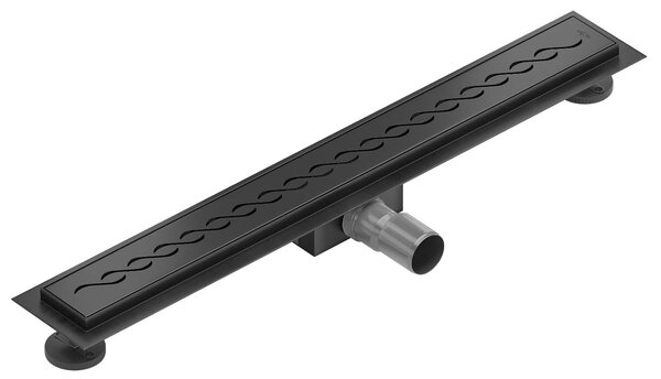 MAXMAX Odtokový sprchovací žľab WAVE BLACK - čierny