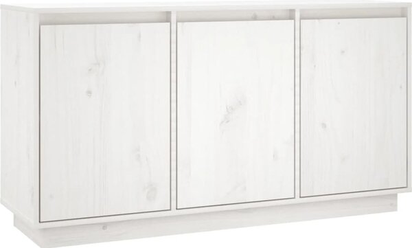 Komoda biela 111x34x60 cm borovicový masív