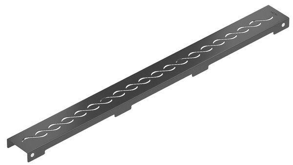 MAXMAX Odtokový sprchovací žľab WAVE BLACK - čierny