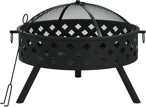 Prenosné ohnisko s kutáčom 58 cm XXL oceľ