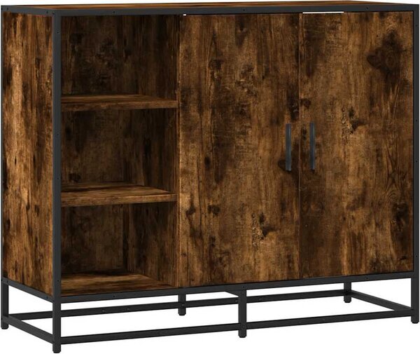Komoda dymový dub 92x35x76 cm kompozitné drevo