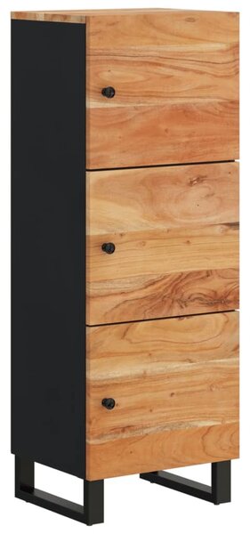 Komoda s 3 dvierkami 40x33x110 cm masívna akácia a železo