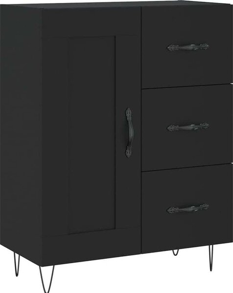 SYFAX™ Komoda čierna 69,5x34x90 cm kompozitné drevo