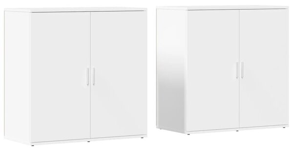 Komody 2 ks biele 79x38x80 cm kompozitné drevo