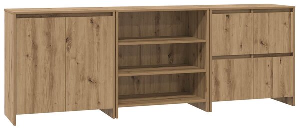 Servírovacia skriňa 3 pcs Remeselný dub 70 x 41 x 75 cm