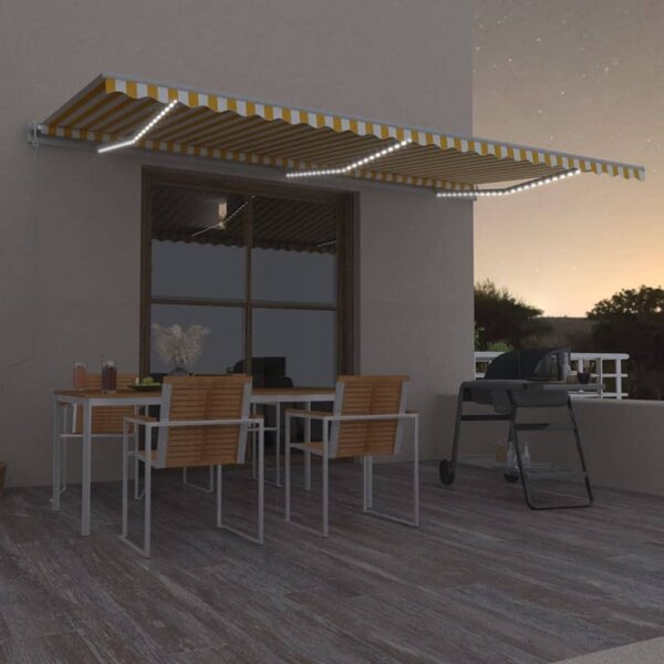 Maison Exclusive – Elektrická markíza s LED osvetlením a senzorom, rozmer 6 x 3 metre