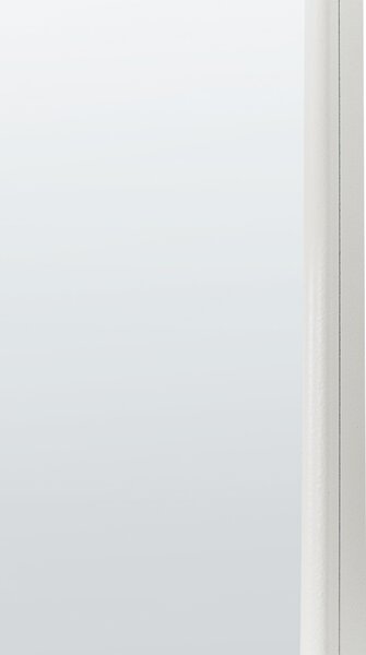 Nástenné zrkadlo biele železo sklo 45 x 145 cm oválne závesné dekorácie moderný minimalistický štýl obývačka spálňa predsieň