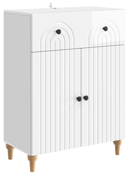 Servírovacia skriňa Biela s vysokým leskom 66 x 34,5 x 90 cm