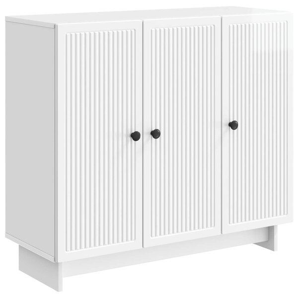 Servírovacia skriňa Biela s vysokým leskom 89 x 34,5 x 80 cm