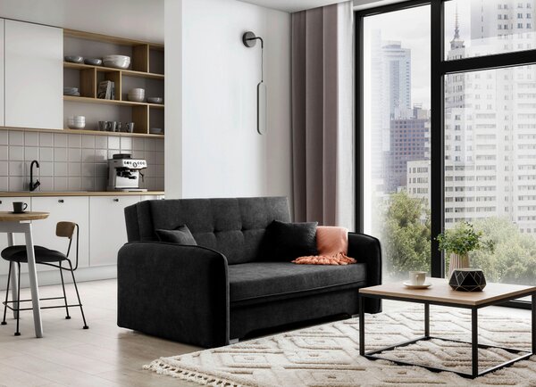 ROZKLADACIA POHOVKA, textil, čierna MID.YOU - Sedačky, Online Only
