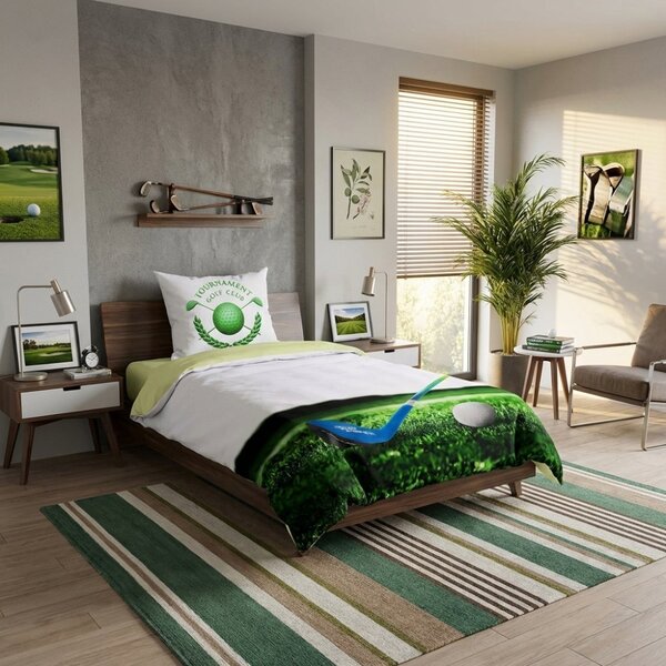 Kvalitex 3D obliečky 140x200, 70x90cm Golf