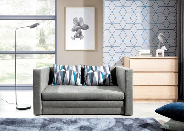 ROZKLADACIA POHOVKA, textil, modrosivá MID.YOU - Sedačky, Online Only