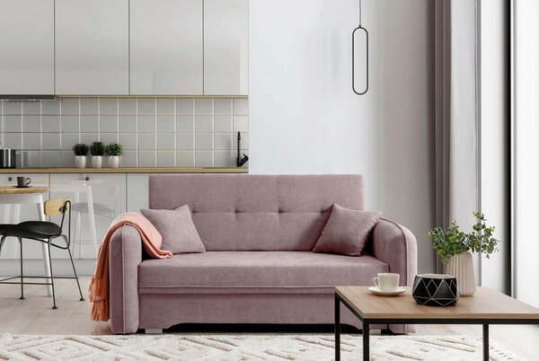 ROZKLADACIA POHOVKA, textil, ružová MID.YOU - Sedačky, Online Only