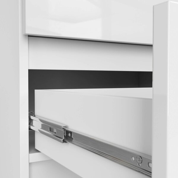Ak furniture Komoda Liv 60 cm biela lesklá