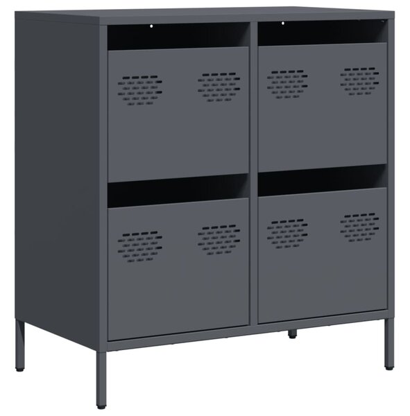 Komoda antracitová 68x39x73,5 cm oceľ valcovaná za studena