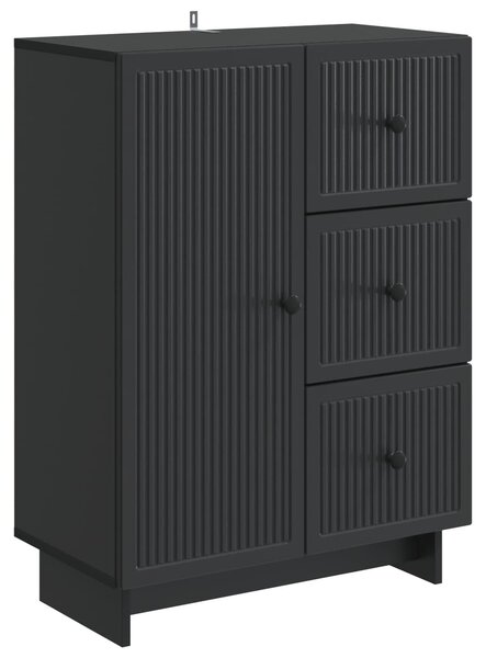 Servírovacia skriňa Čierna 66 x 34,5 x 90 cm Kompozitné drevo