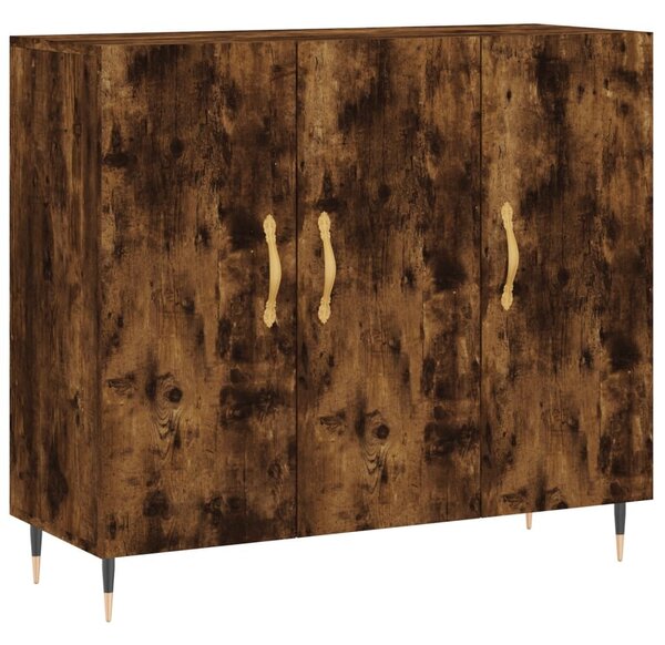 Komoda dymový dub 90x34x80 cm kompozitné drevo