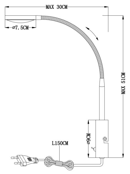GLOBO 24103W - LED Nástenné svietidlo PEGASI LED/6W/230V