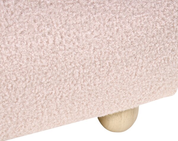 Posteľ s úložným priestorom ružová buklé čalúnenie 90 x 200 cm minimalistický moderný dizajn spálňa