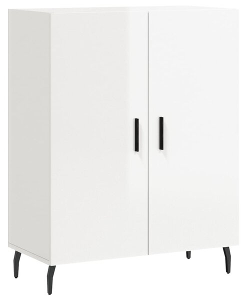 Komoda lesklá biela 69,5x34x90 cm spracované drevo