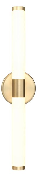 Maytoni Nástenné svietidlo LED Axis, zlatá farba, výška 35,6 cm, Mosadz / zlato, Obývacia izba / jedáleň, Hliník, Moderný, Nástenné svietidlo