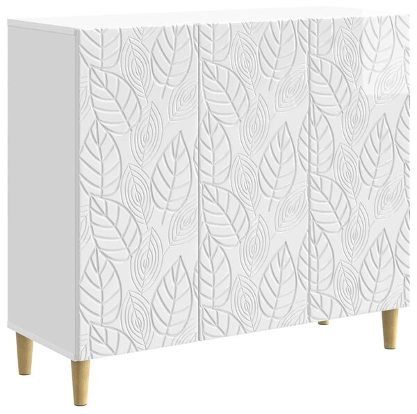 Servírovacia skriňa Biela s vysokým leskom 89 x 34,5 x 80 cm