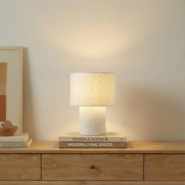 Stolové Lampa Lindby, Jone, Biela, Obývacia izba, Tkanina / Textil, Moderný