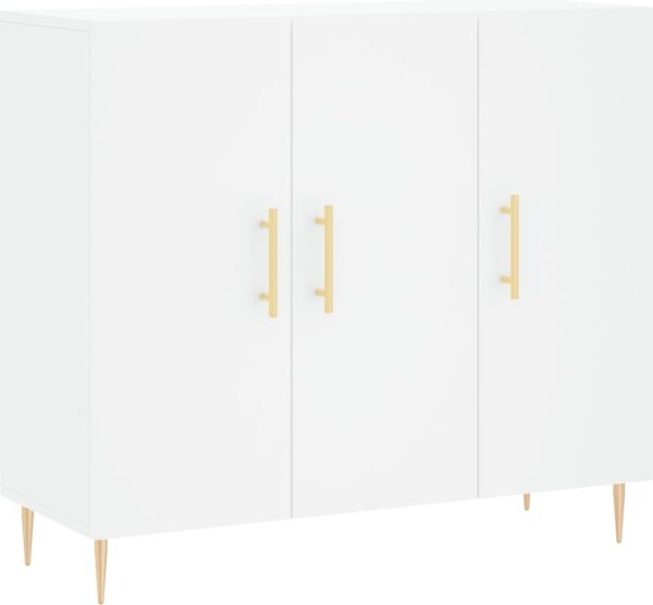 Komoda biela 90x34x80 cm kompozitné drevo