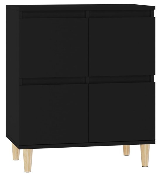 Komoda čierna 60x35x70 cm spracované drevo