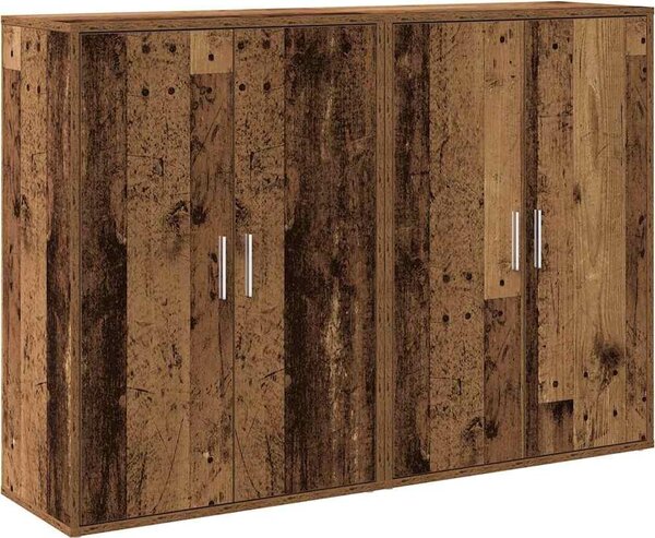Servírovacia skriňa 2 pcs Staré drevo 60 x 31 x 84 cm