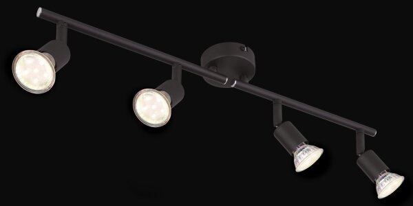 GLOBO 57382-4L - LED Bodové svietidlo OLIWA 4xGU10/3W/230V čierna