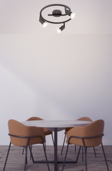 GLOBO 57382-3L - LED Bodové svietidlo OLIWA 3xGU10/3W/230V čierna