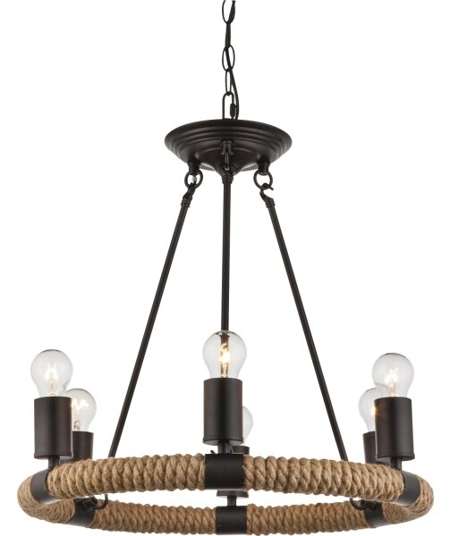 GLOBO 69029-6 - Luster na reťazi ULLEU 6xE27/40W/230V