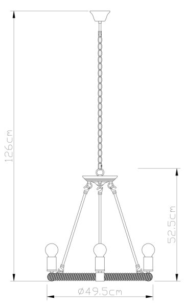 GLOBO 69029-6 - Luster na reťazi ULLEU 6xE27/40W/230V