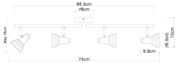 Globo 56134-4 - LED Bodové svietidlo ALASKA 4xLED/4W/230V lesklý chróm