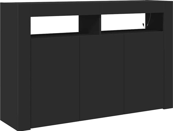 Servírovacia skriňa Čierna 116 x 30 x 75 cm Kompozitné drevo