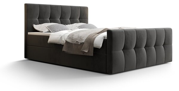 Elegantná manželská posteľ ELIONE - 160x200, šedá