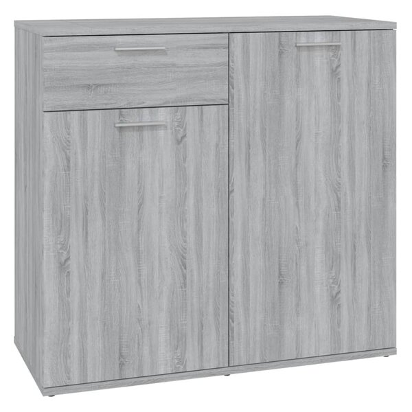 Komoda sivá sonoma 80x36x75 cm spracované drevo