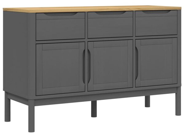 Komoda FLORO sivá 114x43x74 cm borovicový masív
